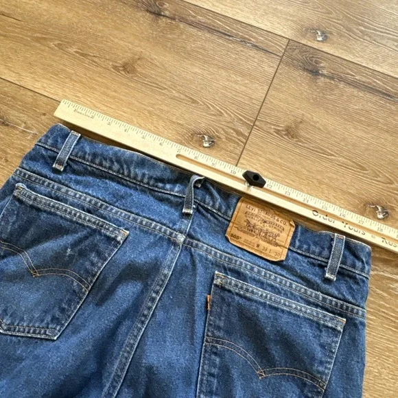 Levis 505 Jeans Mens 36 x 30 Denim Regular Fit Straight Reg‎ 80s Orange Tab VTG